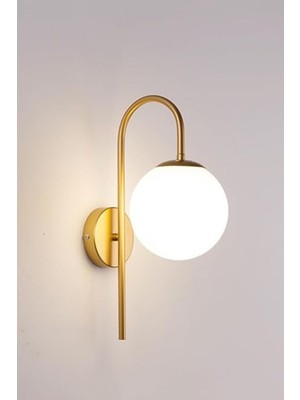 Feyza Design Beyaz Camlı Tekli Aplik, Şık ve Şık Aydınlatma Için Ideal