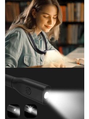 Feyza Design Çok Renkli Esnek Ledli Şarjlı Ayarlanabilir Kitap Okuma Işığı