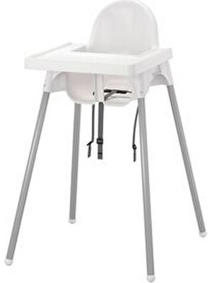IKEA Antilop Beyaz Tepsili Kemerli Mama Sandalyesi 0 - 4 Yaş İçin Portatif Kullanım