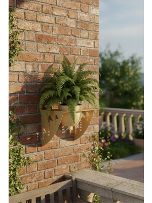 Grandmix Metal Duvar Saksılığı 25X17 cm Balkon Bahçe Ev Dekorasyonu