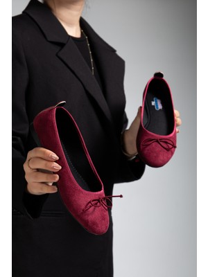 OXI Kadın Günlük Babet Klasik Ince Taban Süet