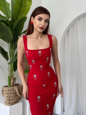 Bosel Ners Taş Detaylı Elbise