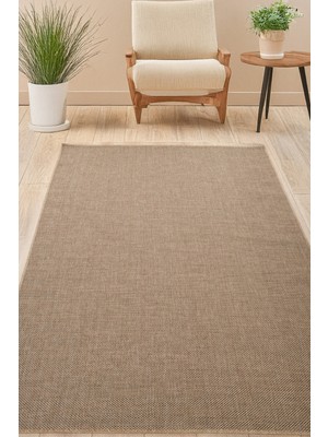 Santiva Home Bej Kahve Naturel Jüt Hasır Desen Sisal Halı – Yıkanabilir, Kaymaz Taban & Toz Tutmaz Makine Dokuma Halı