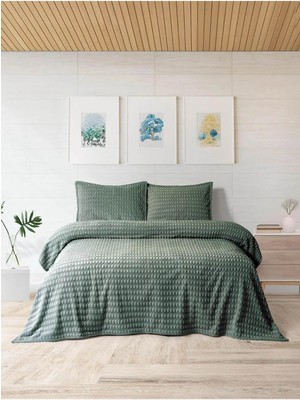 Merinos Modern Line Twist 3 Parça Çift Kişilik Battaniye Seti - Y