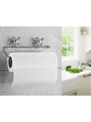 Marsilyan Çift Vantuz Askılı Köşeli Açık - Metal Kağıt Havluluk (K95)