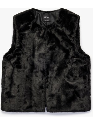 Koton Bisiklet Yaka Suni Kürk Yelek