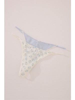 Women Secret Beyaz 2'li Tanga Külot Seti