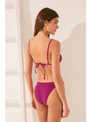 Women Secret Pembe Simli Askılı Klasik Bikini Altı