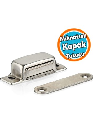 Nzb Paslanmaz Metal Mıknatıslı Çıt Çıt 5 cm Kapak Tutucu Dolap Açılır Kapanır Çekmece Kapatma Mekanizma