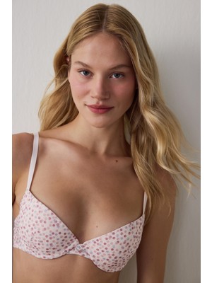 Penti Açık Pembe Pleasure Desenli Lace Dantel Sütyen