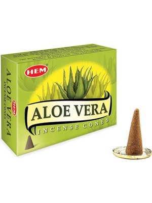 Lorvento Aloe Vera Konik Tütsü Seti (120 Adet) – Metal Altlıklı, Ferah Bitkisel Esinti