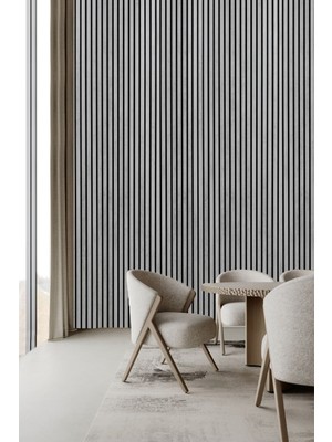 Mdf Ahşap Akustik Duvar Paneli 60X275 cm - Açık Taş