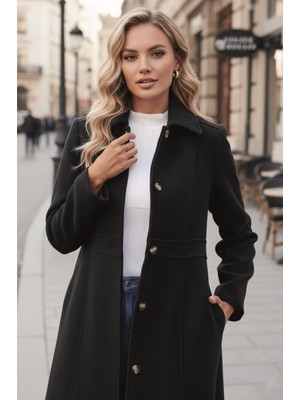 Dikiş Detaylı Tasarım Kaşe Kaban