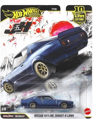 Hot Wheels Premium Nissan Skyline 2000 GT-R LBWK Metal Gövde ile Detaylı Tasarım 1:64 Ölçek