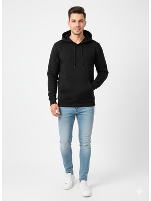 Ribana Classic Unısex Regular Fıt Cepli Kapüşonlu Yumuşak Dokulu Classic Sweatshirt