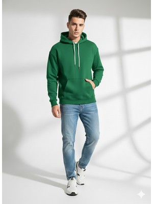 Ribana Classic Unısex Regular Fıt Cepli Kapüşonlu Yumuşak Dokulu Classic Sweatshirt