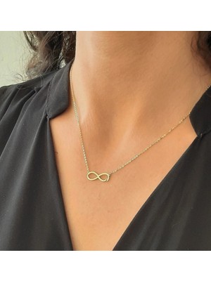Myz Takı Sonsuzluk Figürlü 925 Ayar Gümüş Kadın Kolyesi