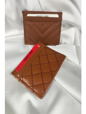 Leaf Accessory Unisex Kartlık Taba, 1. Sınıf Vinlex Deri, 7 Tane Kart Koyma Cepli