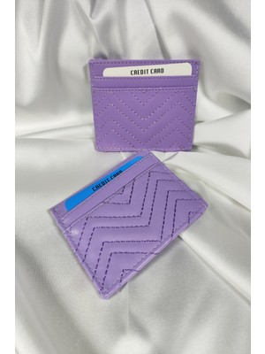 Leaf Accessory Unisex Kartlık Mor, 1. Sınıf Vinlex Deri, 7 Tane Kart Koyma Cepli