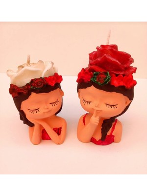 Nadire Tasarım Cici Kızlar Mumlu 2 Adet