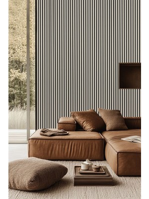 Decomila Mdf Ahşap Akustik Duvar Paneli 60X275 cm - Soft Gri (pvc) - Çizilmez