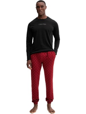 Calvin Klein Erkek L/s Tişört & Jogger Pantolon Pijama Takımı LV00NM2957