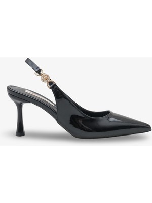 Goya Kadın Topuklu Ayakkabı - Siyah Rugan