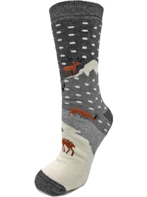 A Classe Yılbaşı Geyik Desenli Havlu Çorap