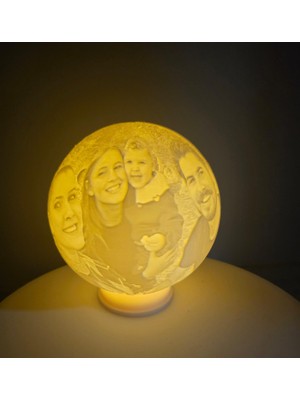 Kişiye Özel HEDİYELİK  Fotoğraflı AY LAMBASI