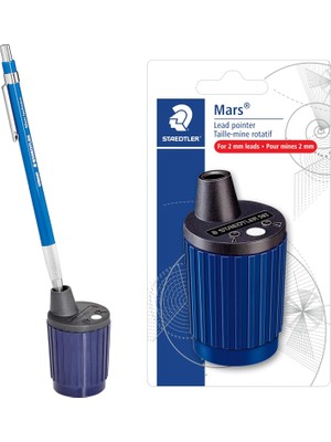 Staedtler 502 Bk A6 Mars Döner Mekanizmalı Uç Açma Aparatı ve Kutusu, 2 mm Uçlar Için, 502BKA6