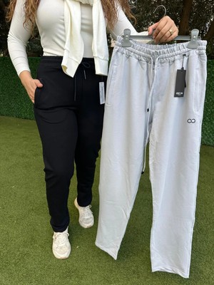 bebexy Düz Paça Gri  Eşofman Altı