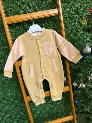 bebexy B Harfli Çıtçıtlı Tulum Sarı