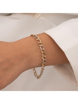 Hakan Mücevherat Üç Renkli 14 Ayar Altın Bileklik