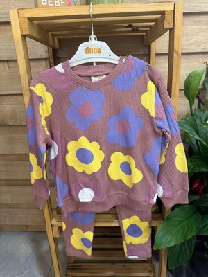 bebexy Renkli Çiçek  Baskılı Bebek Takım 92/