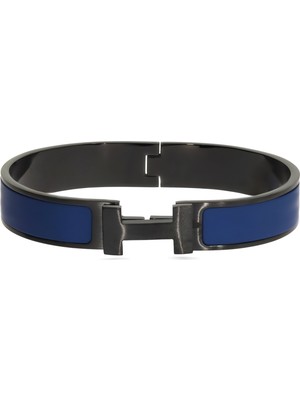 Celikchi Erkek Siyah ve Lacivert Renk Detay Çelik Bilezik