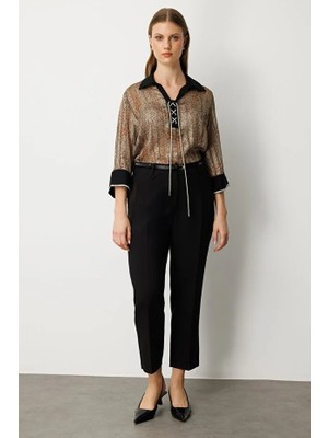 Ekol Beli Kemerli Bol Paça Pantolon 1005