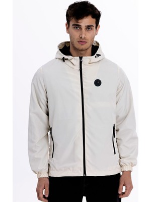 D1fference İçi Astarlı Cepli Kapüşonlu Jel Elyaflı Su ve Rügar Geçirmez Erkek Yağmurluk