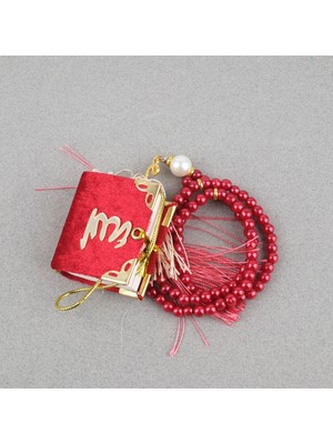 Lapisdo Fanus Içerisinde Mini Kuran ve Tesbih Seti