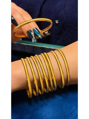 Kuyumcu Nurettin 5 gr (Gram) Noktalı Şarnel Bilezik Yatırımlık Işçiliksiz 22(916) Ayar Altın (6,2 Ölçü)