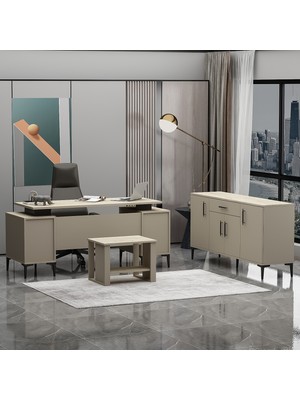 Betroya Branco Ofis Takımı 3’lü Set Masa, Sehpa, Konsol