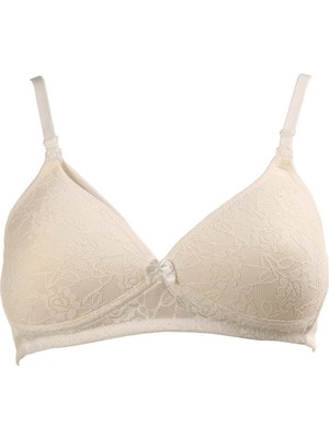 Sema Baby Dantelli Emzirme Sütyen Ekru 85 Beden