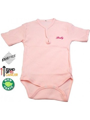 Sema Baby Yarım Kol Kaşkorse Badi (Body) - Pembe  6-12 Ay