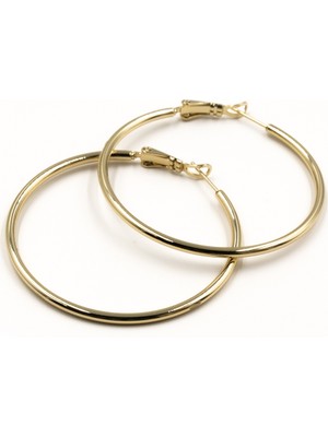 Sose Moda Zarif 4cm Gold Xuping Halka Küpe | Anti Alerjik ve Parlak Tasarım