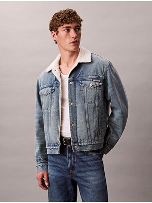 Calvin Klein Erkek Mavi Kot Ceket