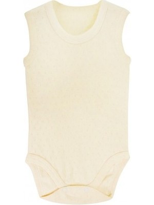 Sema Baby Jakarlı Askılı Badi (Body) - Krem 18-24 Ay