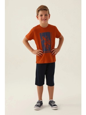 U.S. Polo Assn. Erkek Çocuk Kapri Takım - Kehribar