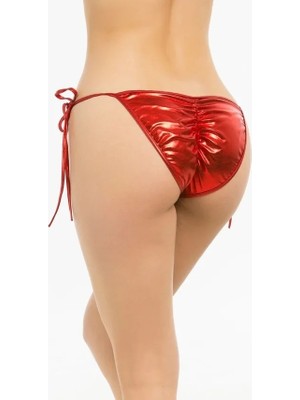 Marsilyan Fantazi Aşk Kırmızısı Seksi Yandan Bağlamalı String - Külot