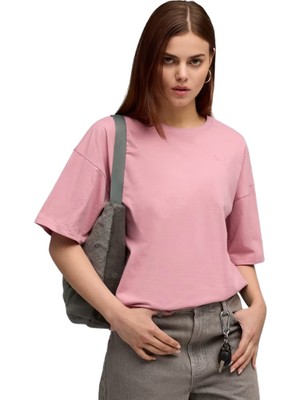 Puma Her Oversized Kadın Pembe Günlük Stil T-Shirt 68814865