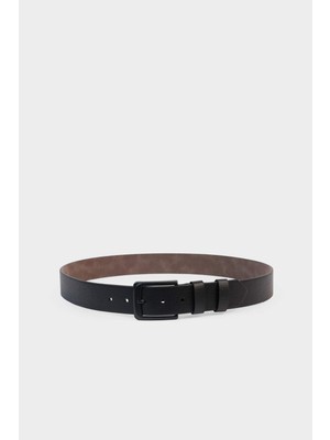 DeFacto Erkek Dikdörtgen Toka Suni Deri Jean Kemeri V0621AZNS