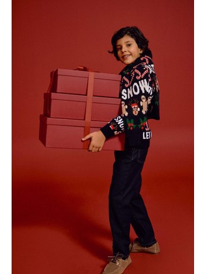 DeFacto Straight Fit Düz Paça Jean Polar Astarlı Pantolon Erkek Çocuk F4296A825WN